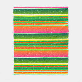 クリスマスグリーン赤ユニークオリジナルストライプの フリースブランケット