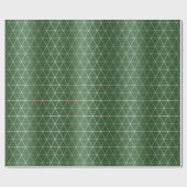 クリスマスグリーン金ゴールド三角形ジオメトリック ラッピングペーパー (フラット)