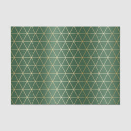 クリスマスグリーン金ゴールド三角形ジオメトリック 薄葉紙