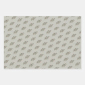 クリスマスグリーン離れリーズ&ベリー ラッピングペーパーシート (正面2)