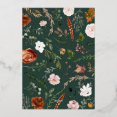 クリスマスグリーン非フォトグエレガントリーンフローラ 箔シーズンカード (裏面)