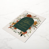 クリスマスグリーン非フォトグエレガントリーンフローラ 箔シーズンカード (回転した状態)