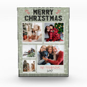 クリスマスグリーン5枚写真ファミリーXmas フォトブロック (正面)