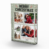 クリスマスグリーン5枚写真ファミリーXmas フォトブロック (右)