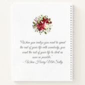 クリスマスグリーン |と引用文 |ウェディングプランナー ノートブック (裏面)