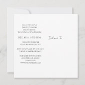 クリスマスグリーン ガーランド レッド ロウズ ゴールド アクセント 招待状 (裏面)