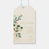 クリスマスグリーン |クリームウェルカムギフトラベル ギフトタグ (正面)