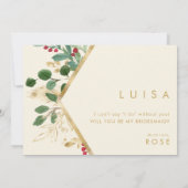 クリスマスグリーン |クリーム花嫁の提案 招待状 (裏面)