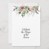 クリスマスグリーン/スノーフレーク/ホリデーウェディングアナウンス 案内状 (裏面)