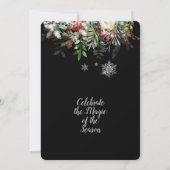 クリスマスグリーン/スノーフレーク/ホリデーウェディング 案内状 (裏面)