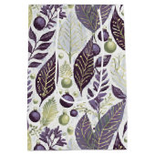 クリスマスグリーン パープル クリスマス メリー パターン#21 ID1009 ミディアムペーパーバッグ (裏面)