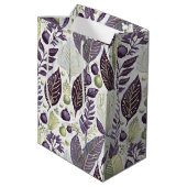 クリスマスグリーン パープル クリスマス メリー パターン#21 ID1009 ミディアムペーパーバッグ (裏面アングル)