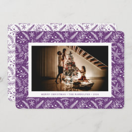 クリスマスグリーン（プラム）横型の写真 シーズンカード