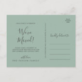 クリスマスグリーン&ベリー引っ越しました移動 案内ポストカード (裏面)