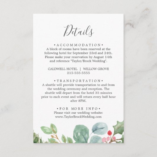 クリスマスグリーン&ベリー詳細エンクロージャカード エンクロージャーカード (正面)