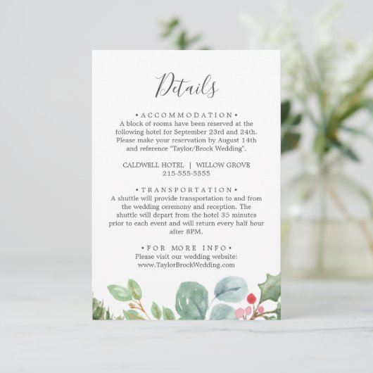 クリスマスグリーン&ベリー詳細エンクロージャカード エンクロージャーカード (スタンド正面)