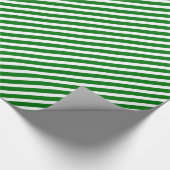 クリスマスグリーン&ホワイト斜めキャンディーケインストライプ ラッピングペーパー (コーナー)