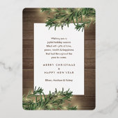 クリスマスグリーン&ライト2フォトジョイオーナメント 箔シーズンカード (裏面)