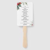 クリスマスグリーン&レッドベリー結婚式 プログラム ハンドファン (裏面)