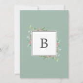 クリスマスグリーン&レッドベリ結婚ー 招待状 (裏面)