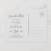 クリスマスグリーン |緑のリース日付の保存 インビテーションポストカード (裏面)