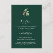 クリスマスグリーン |緑の披露宴挿入カード エンクロージャーカード (正面)