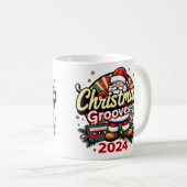クリスマスグルーブマグレトロホリデー応援 コーヒーマグカップ (正面右)