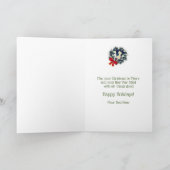 クリスマスグレイハウンドリースボウホリデーカード シーズンカード (内部)