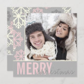 クリスマスグレースノーフレーク写真 シーズンカード (正面/裏面)