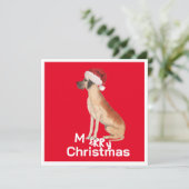 クリスマスグレートダンメリードグリーティングカード (スタンド正面)