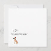 クリスマスグレートダンメリードグリーティングカード (裏面)