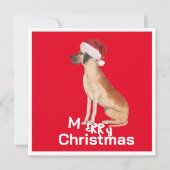 クリスマスグレートダンメリードグリーティングカード (正面)