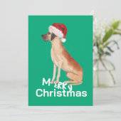 クリスマスグレートダンメリードグリーティンググリーンカード (スタンド正面)