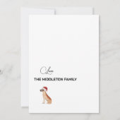 クリスマスグレートダンメリードグリーティンググリーンカード (裏面)