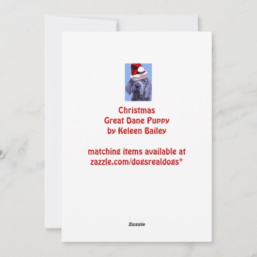 クリスマスグレートダン10pkカード シーズンカード (裏面)