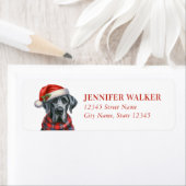 クリスマスグレートデーンドッグ差出人住所ラベル ラベル (インサイチュ)