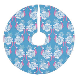 クリスマスグレートデーン フェイクリネンツリースカート