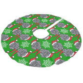 クリスマスグレートデーン フェイクリネンツリースカート (アングル)