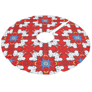 クリスマスグレートデーン フェイクリネンツリースカート