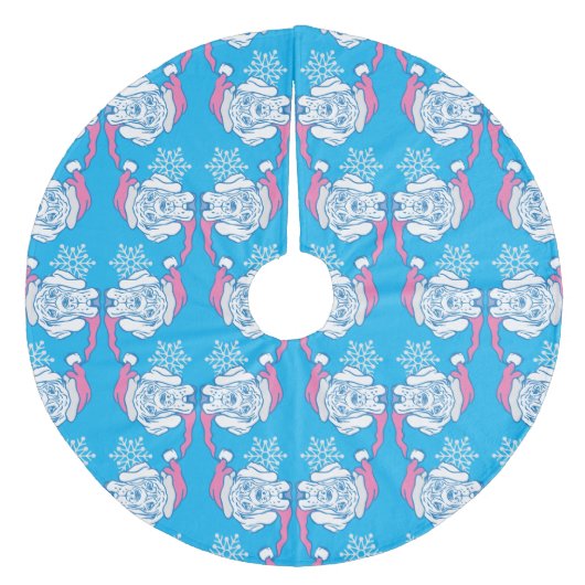 クリスマスグレートデーン フリース ツリースカート (正面)