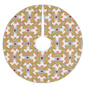 クリスマスグレートデーン ブラッシュドポリエステルツリースカート (正面)