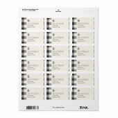 クリスマスグレーバッファロープレイド差出人住所 ラベル (フルシート)