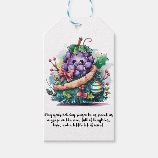 クリスマスグレープツリー ギフトタグ (正面)