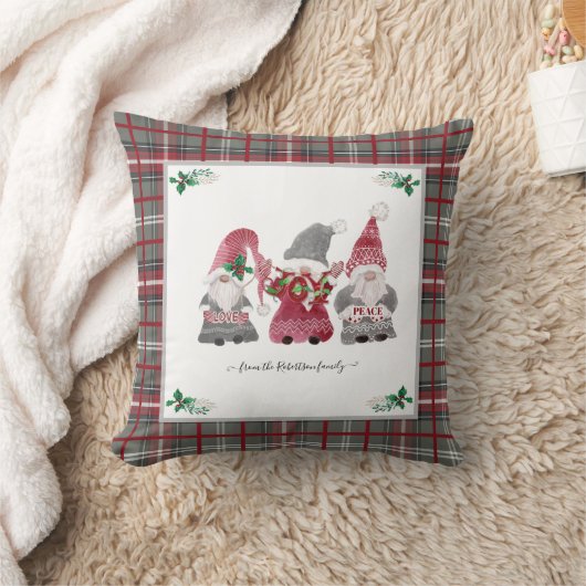 クリスマスグレープレイド格言ラブジョイピースホリー クッション (ブランケット)