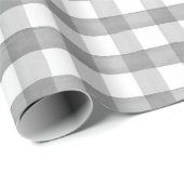 クリスマスグレーホワイトウォーター色バッファローチェックギフト ラッピングペーパー (ロールコーナー)