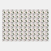 クリスマスグレーホワイトシルバーシンプルハイゲエレガントー ラッピングペーパーシート (正面3)