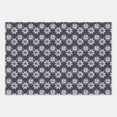 クリスマスグレーホワイトシルバーシンプルハイゲエレガントー ラッピングペーパーシート (正面2)