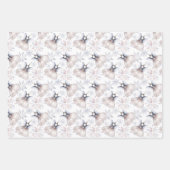 クリスマスグレーホワイトシルバーシンプルハイゲエレガントー ラッピングペーパーシート (正面)
