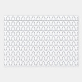 クリスマスグレーホワイトピンクシンプルシルバーエレガントwr ラッピングペーパーシート (正面3)