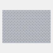 クリスマスグレーホワイトピンクシンプルシルバーエレガントwr ラッピングペーパーシート (正面2)